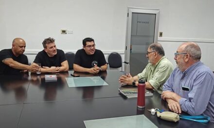 Reunión con el intendente arq. Raúl Jorge y el sec. gral. Hernán Doval