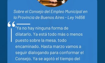 Hernán Doval sobre el Consejo del Empleo Municipal en la Provincia de Buenos Aires